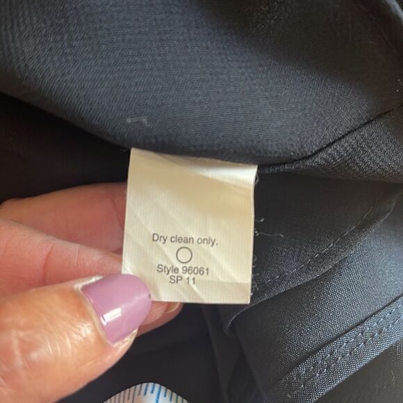 J Crew Navy Silk Dress. Size 2 A-line. - Picture 7 of 9